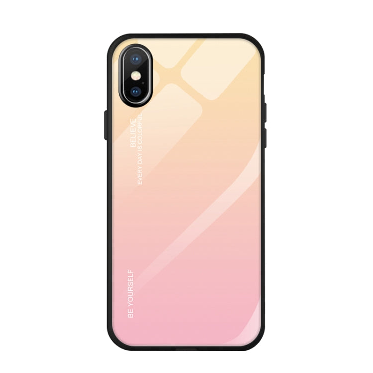 Gradient Color Glass Case, For iPhone XS / X, For Huawei Honor 9X, For Galaxy A8s, For Galaxy A10, For Galaxy A30, For Galaxy A50, For Galaxy A60, For Galaxy A70, For Galaxy M10, For Galaxy M30, For Galaxy Note 9, For Galaxy S9, For Galaxy S10