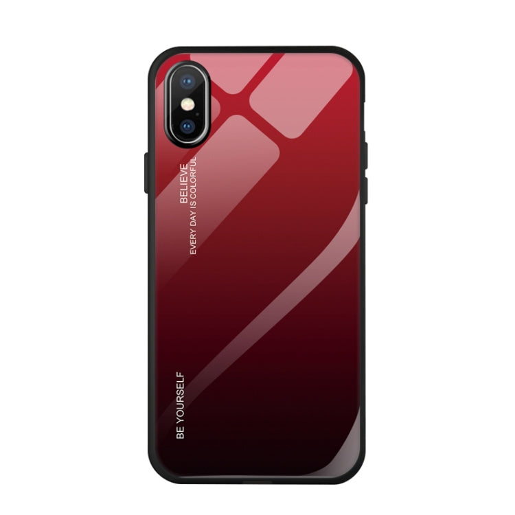 Gradient Color Glass Case, For iPhone XS / X, For Huawei Honor 9X, For Galaxy A8s, For Galaxy A10, For Galaxy A30, For Galaxy A50, For Galaxy A60, For Galaxy A70, For Galaxy M10, For Galaxy M30, For Galaxy Note 9, For Galaxy S9, For Galaxy S10