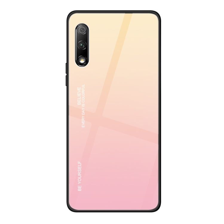 Gradient Color Glass Case, For iPhone XS / X, For Huawei Honor 9X, For Galaxy A8s, For Galaxy A10, For Galaxy A30, For Galaxy A50, For Galaxy A60, For Galaxy A70, For Galaxy M10, For Galaxy M30, For Galaxy Note 9, For Galaxy S9, For Galaxy S10
