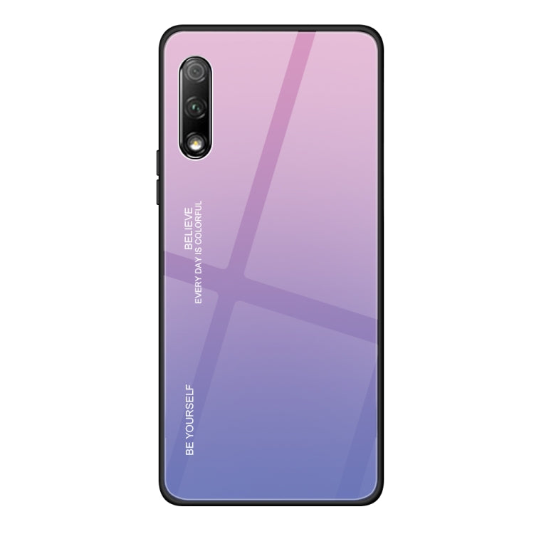 Gradient Color Glass Case, For iPhone XS / X, For Huawei Honor 9X, For Galaxy A8s, For Galaxy A10, For Galaxy A30, For Galaxy A50, For Galaxy A60, For Galaxy A70, For Galaxy M10, For Galaxy M30, For Galaxy Note 9, For Galaxy S9, For Galaxy S10