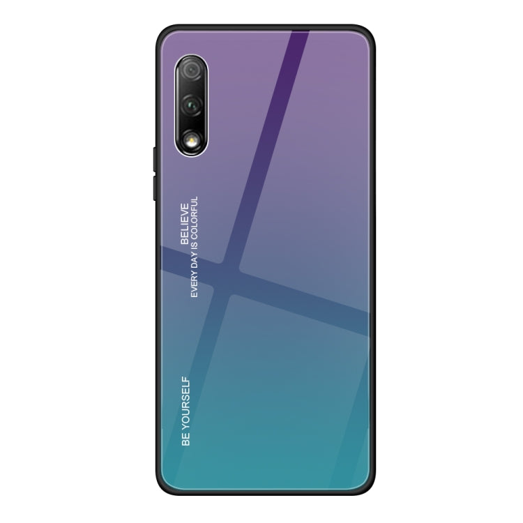 Gradient Color Glass Case, For iPhone XS / X, For Huawei Honor 9X, For Galaxy A8s, For Galaxy A10, For Galaxy A30, For Galaxy A50, For Galaxy A60, For Galaxy A70, For Galaxy M10, For Galaxy M30, For Galaxy Note 9, For Galaxy S9, For Galaxy S10