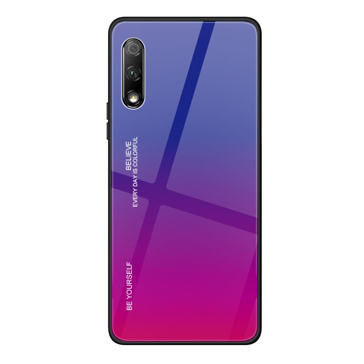 Gradient Color Glass Case, For iPhone XS / X, For Huawei Honor 9X, For Galaxy A8s, For Galaxy A10, For Galaxy A30, For Galaxy A50, For Galaxy A60, For Galaxy A70, For Galaxy M10, For Galaxy M30, For Galaxy Note 9, For Galaxy S9, For Galaxy S10
