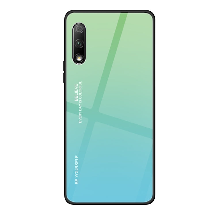 Gradient Color Glass Case, For iPhone XS / X, For Huawei Honor 9X, For Galaxy A8s, For Galaxy A10, For Galaxy A30, For Galaxy A50, For Galaxy A60, For Galaxy A70, For Galaxy M10, For Galaxy M30, For Galaxy Note 9, For Galaxy S9, For Galaxy S10