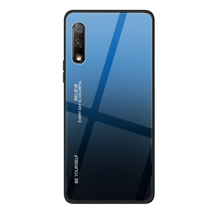 Gradient Color Glass Case, For iPhone XS / X, For Huawei Honor 9X, For Galaxy A8s, For Galaxy A10, For Galaxy A30, For Galaxy A50, For Galaxy A60, For Galaxy A70, For Galaxy M10, For Galaxy M30, For Galaxy Note 9, For Galaxy S9, For Galaxy S10