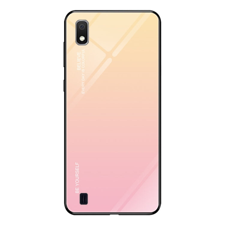Gradient Color Glass Case, For iPhone XS / X, For Huawei Honor 9X, For Galaxy A8s, For Galaxy A10, For Galaxy A30, For Galaxy A50, For Galaxy A60, For Galaxy A70, For Galaxy M10, For Galaxy M30, For Galaxy Note 9, For Galaxy S9, For Galaxy S10
