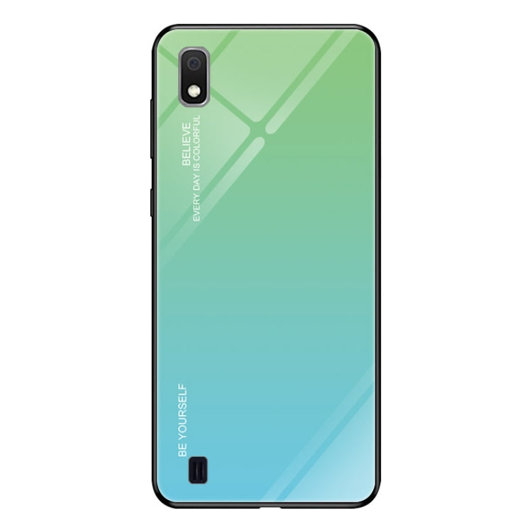 Gradient Color Glass Case, For iPhone XS / X, For Huawei Honor 9X, For Galaxy A8s, For Galaxy A10, For Galaxy A30, For Galaxy A50, For Galaxy A60, For Galaxy A70, For Galaxy M10, For Galaxy M30, For Galaxy Note 9, For Galaxy S9, For Galaxy S10