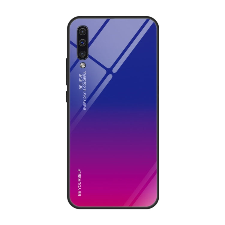 Gradient Color Glass Case, For iPhone XS / X, For Huawei Honor 9X, For Galaxy A8s, For Galaxy A10, For Galaxy A30, For Galaxy A50, For Galaxy A60, For Galaxy A70, For Galaxy M10, For Galaxy M30, For Galaxy Note 9, For Galaxy S9, For Galaxy S10