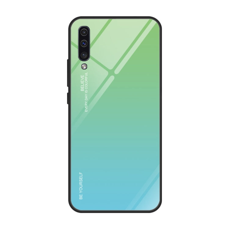 Gradient Color Glass Case, For iPhone XS / X, For Huawei Honor 9X, For Galaxy A8s, For Galaxy A10, For Galaxy A30, For Galaxy A50, For Galaxy A60, For Galaxy A70, For Galaxy M10, For Galaxy M30, For Galaxy Note 9, For Galaxy S9, For Galaxy S10