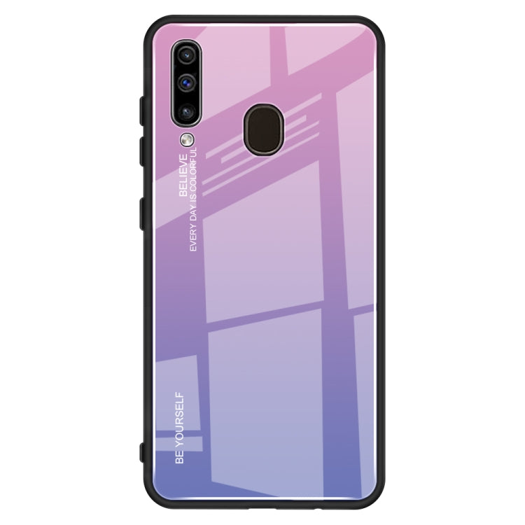 Gradient Color Glass Case, For iPhone XS / X, For Huawei Honor 9X, For Galaxy A8s, For Galaxy A10, For Galaxy A30, For Galaxy A50, For Galaxy A60, For Galaxy A70, For Galaxy M10, For Galaxy M30, For Galaxy Note 9, For Galaxy S9, For Galaxy S10