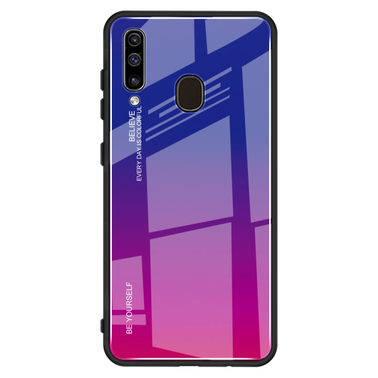 Gradient Color Glass Case, For iPhone XS / X, For Huawei Honor 9X, For Galaxy A8s, For Galaxy A10, For Galaxy A30, For Galaxy A50, For Galaxy A60, For Galaxy A70, For Galaxy M10, For Galaxy M30, For Galaxy Note 9, For Galaxy S9, For Galaxy S10