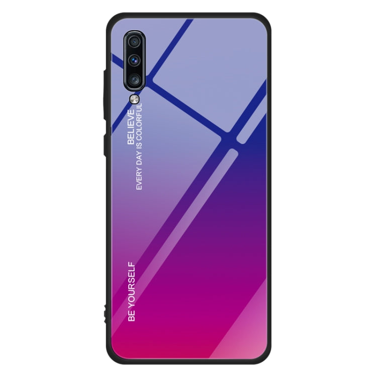 Gradient Color Glass Case, For iPhone XS / X, For Huawei Honor 9X, For Galaxy A8s, For Galaxy A10, For Galaxy A30, For Galaxy A50, For Galaxy A60, For Galaxy A70, For Galaxy M10, For Galaxy M30, For Galaxy Note 9, For Galaxy S9, For Galaxy S10