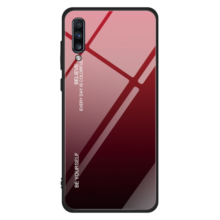 Gradient Color Glass Case, For iPhone XS / X, For Huawei Honor 9X, For Galaxy A8s, For Galaxy A10, For Galaxy A30, For Galaxy A50, For Galaxy A60, For Galaxy A70, For Galaxy M10, For Galaxy M30, For Galaxy Note 9, For Galaxy S9, For Galaxy S10