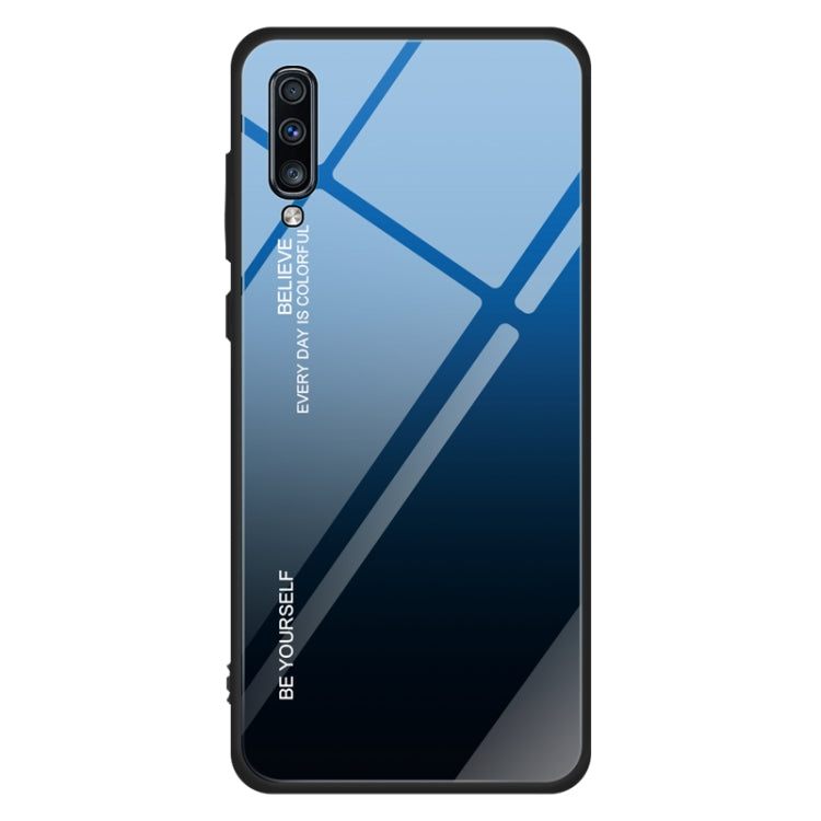 Gradient Color Glass Case, For iPhone XS / X, For Huawei Honor 9X, For Galaxy A8s, For Galaxy A10, For Galaxy A30, For Galaxy A50, For Galaxy A60, For Galaxy A70, For Galaxy M10, For Galaxy M30, For Galaxy Note 9, For Galaxy S9, For Galaxy S10