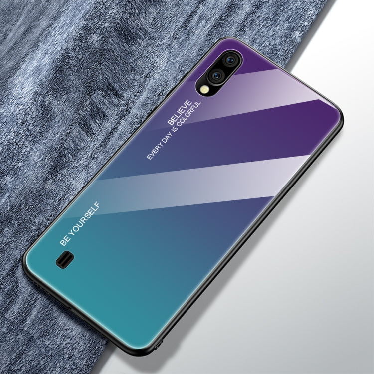 Gradient Color Glass Case, For iPhone XS / X, For Huawei Honor 9X, For Galaxy A8s, For Galaxy A10, For Galaxy A30, For Galaxy A50, For Galaxy A60, For Galaxy A70, For Galaxy M10, For Galaxy M30, For Galaxy Note 9, For Galaxy S9, For Galaxy S10