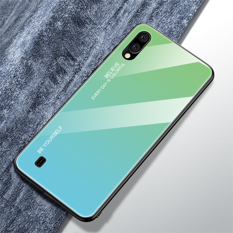 Gradient Color Glass Case, For iPhone XS / X, For Huawei Honor 9X, For Galaxy A8s, For Galaxy A10, For Galaxy A30, For Galaxy A50, For Galaxy A60, For Galaxy A70, For Galaxy M10, For Galaxy M30, For Galaxy Note 9, For Galaxy S9, For Galaxy S10