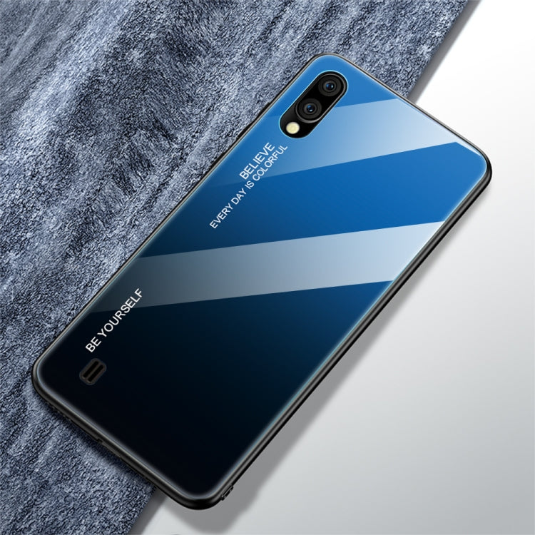Gradient Color Glass Case, For iPhone XS / X, For Huawei Honor 9X, For Galaxy A8s, For Galaxy A10, For Galaxy A30, For Galaxy A50, For Galaxy A60, For Galaxy A70, For Galaxy M10, For Galaxy M30, For Galaxy Note 9, For Galaxy S9, For Galaxy S10