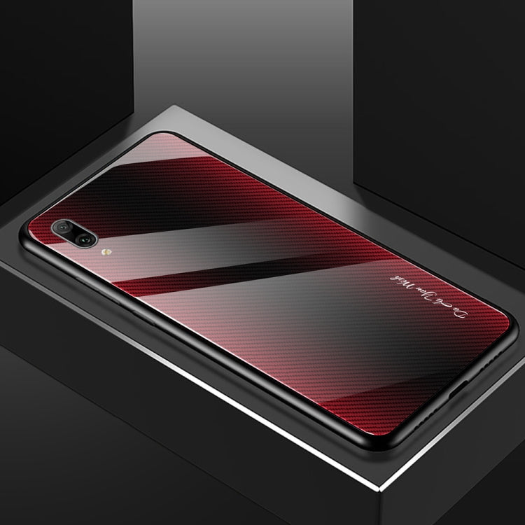 Texture Gradient Glass Protective Case, For Huawei Enjoy 9 Plus / Y9 2019, For Huawei Enjoy 9s, For Huawei Mate 20 Pro, For Huawei P20 Pro, For Honor 9X, For OnePlus 7, For Huawei Mate 30 Pro, For Huawei P30 Pro, For Huawei Nova 5i Pro�����������������...