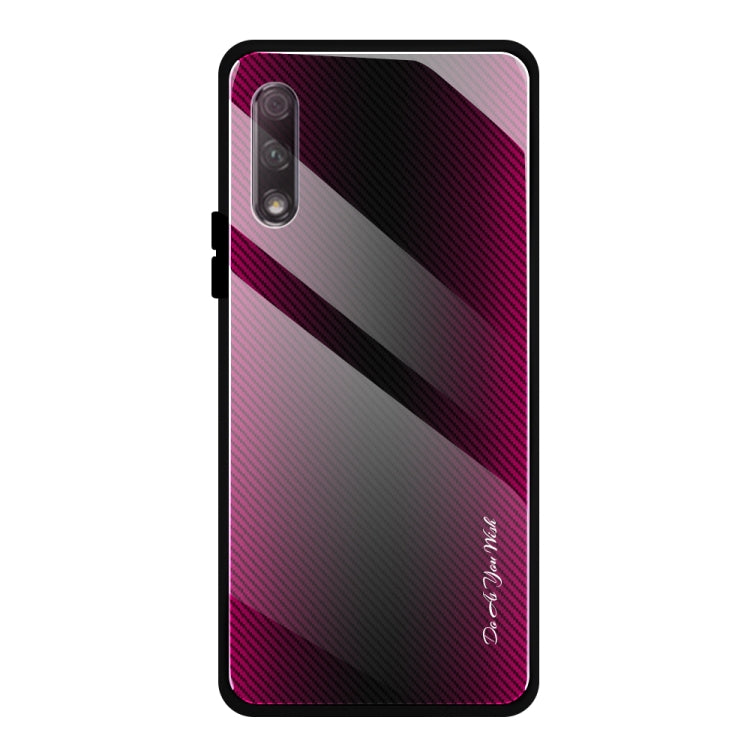 Texture Gradient Glass Protective Case, For Huawei Enjoy 9 Plus / Y9 2019, For Huawei Enjoy 9s, For Huawei Mate 20 Pro, For Huawei P20 Pro, For Honor 9X, For OnePlus 7, For Huawei Mate 30 Pro, For Huawei P30 Pro, For Huawei Nova 5i Pro�����������������...