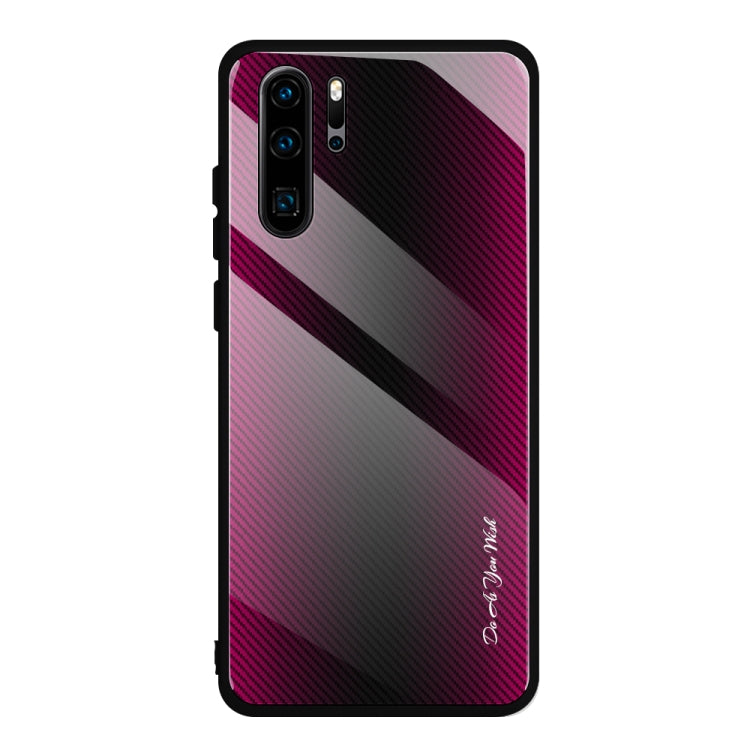 Texture Gradient Glass Protective Case, For Huawei Enjoy 9 Plus / Y9 2019, For Huawei Enjoy 9s, For Huawei Mate 20 Pro, For Huawei P20 Pro, For Honor 9X, For OnePlus 7, For Huawei Mate 30 Pro, For Huawei P30 Pro, For Huawei Nova 5i Pro�����������������...