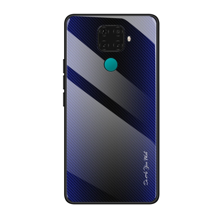Texture Gradient Glass Protective Case, For Huawei Enjoy 9 Plus / Y9 2019, For Huawei Enjoy 9s, For Huawei Mate 20 Pro, For Huawei P20 Pro, For Honor 9X, For OnePlus 7, For Huawei Mate 30 Pro, For Huawei P30 Pro, For Huawei Nova 5i Pro�����������������...