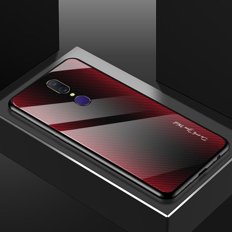 Texture Gradient Glass Protective Case, For OPPO F11 / A9, For OPPO A33, For OPPO A57 / A39, For OPPO F3, For OPPO F5, For Vivo V11, For Vivo X23, For Vivo Y83