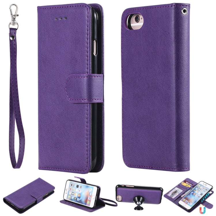 Solid Color Horizontal Flip Protective Case with Holder & Card Slots & Wallet & Photo Frame & Lanyard, For iPhone 6 / 7 / 8, For iPhone 6 Plus / 7 Plus / 8 Plus, For iPhone 11, For iPhone 11 Pro, For iPhone 11 Pro Max, For iPhone XR, For iPhone XS Max�...
