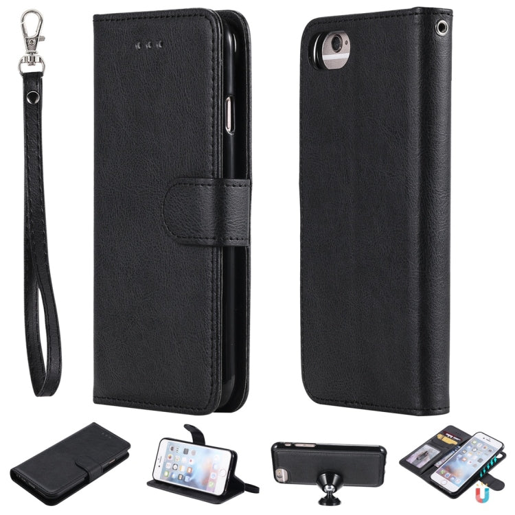 Solid Color Horizontal Flip Protective Case with Holder & Card Slots & Wallet & Photo Frame & Lanyard, For iPhone 6 / 7 / 8, For iPhone 6 Plus / 7 Plus / 8 Plus, For iPhone 11, For iPhone 11 Pro, For iPhone 11 Pro Max, For iPhone XR, For iPhone XS Max�...