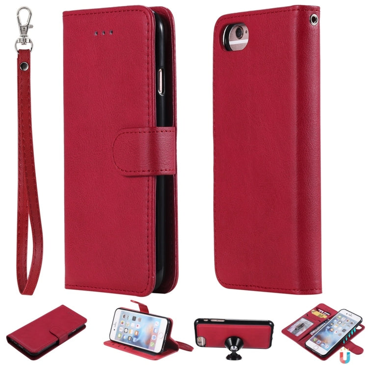 Solid Color Horizontal Flip Protective Case with Holder & Card Slots & Wallet & Photo Frame & Lanyard, For iPhone 6 / 7 / 8, For iPhone 6 Plus / 7 Plus / 8 Plus, For iPhone 11, For iPhone 11 Pro, For iPhone 11 Pro Max, For iPhone XR, For iPhone XS Max�...