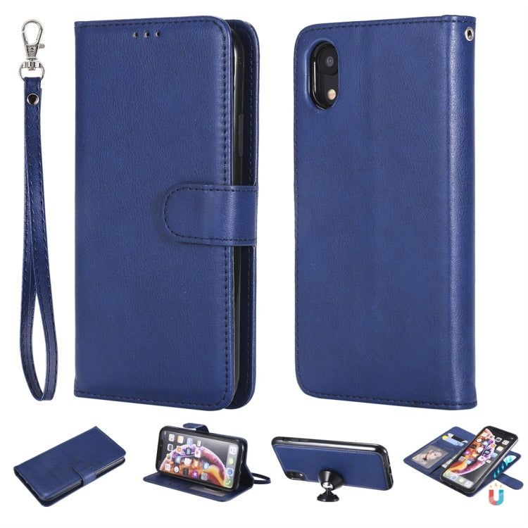 Solid Color Horizontal Flip Protective Case with Holder & Card Slots & Wallet & Photo Frame & Lanyard, For iPhone 6 / 7 / 8, For iPhone 6 Plus / 7 Plus / 8 Plus, For iPhone 11, For iPhone 11 Pro, For iPhone 11 Pro Max, For iPhone XR, For iPhone XS Max�...