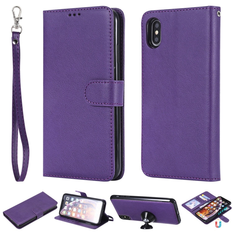 Solid Color Horizontal Flip Protective Case with Holder & Card Slots & Wallet & Photo Frame & Lanyard, For iPhone 6 / 7 / 8, For iPhone 6 Plus / 7 Plus / 8 Plus, For iPhone 11, For iPhone 11 Pro, For iPhone 11 Pro Max, For iPhone XR, For iPhone XS Max�...