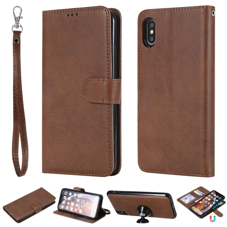 Solid Color Horizontal Flip Protective Case with Holder & Card Slots & Wallet & Photo Frame & Lanyard, For iPhone 6 / 7 / 8, For iPhone 6 Plus / 7 Plus / 8 Plus, For iPhone 11, For iPhone 11 Pro, For iPhone 11 Pro Max, For iPhone XR, For iPhone XS Max�...