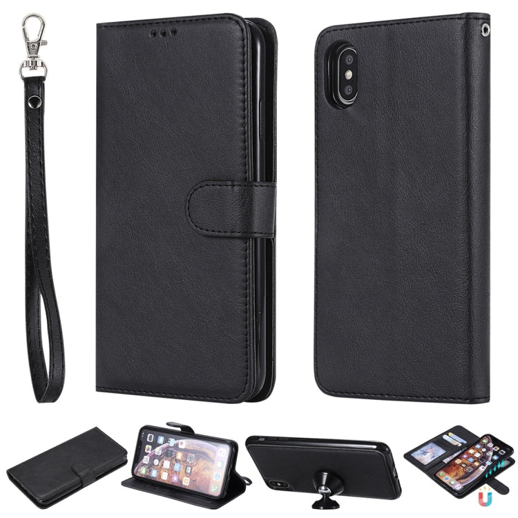 Solid Color Horizontal Flip Protective Case with Holder & Card Slots & Wallet & Photo Frame & Lanyard, For iPhone 6 / 7 / 8, For iPhone 6 Plus / 7 Plus / 8 Plus, For iPhone 11, For iPhone 11 Pro, For iPhone 11 Pro Max, For iPhone XR, For iPhone XS Max�...