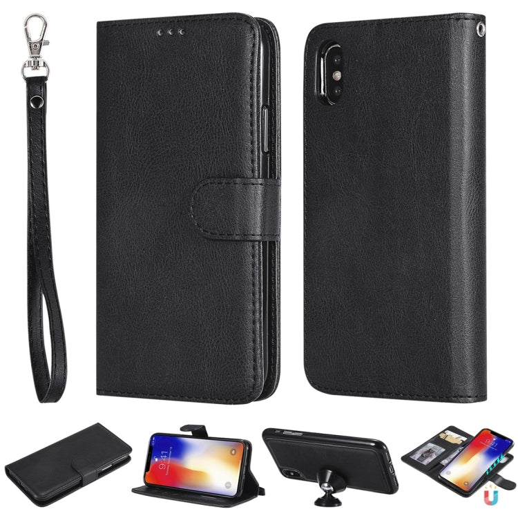 Solid Color Horizontal Flip Protective Case with Holder & Card Slots & Wallet & Photo Frame & Lanyard, For iPhone 6 / 7 / 8, For iPhone 6 Plus / 7 Plus / 8 Plus, For iPhone 11, For iPhone 11 Pro, For iPhone 11 Pro Max, For iPhone XR, For iPhone XS Max�...