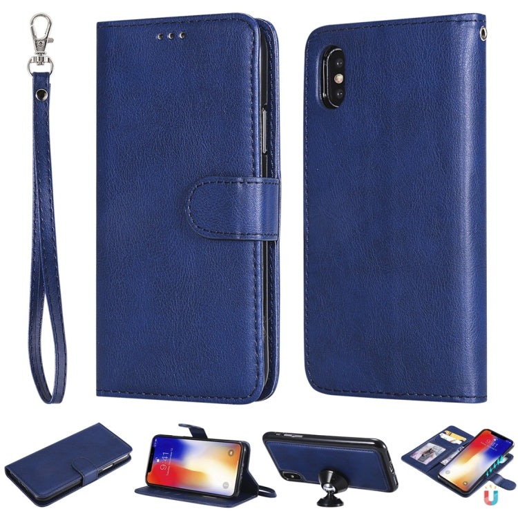 Solid Color Horizontal Flip Protective Case with Holder & Card Slots & Wallet & Photo Frame & Lanyard, For iPhone 6 / 7 / 8, For iPhone 6 Plus / 7 Plus / 8 Plus, For iPhone 11, For iPhone 11 Pro, For iPhone 11 Pro Max, For iPhone XR, For iPhone XS Max�...
