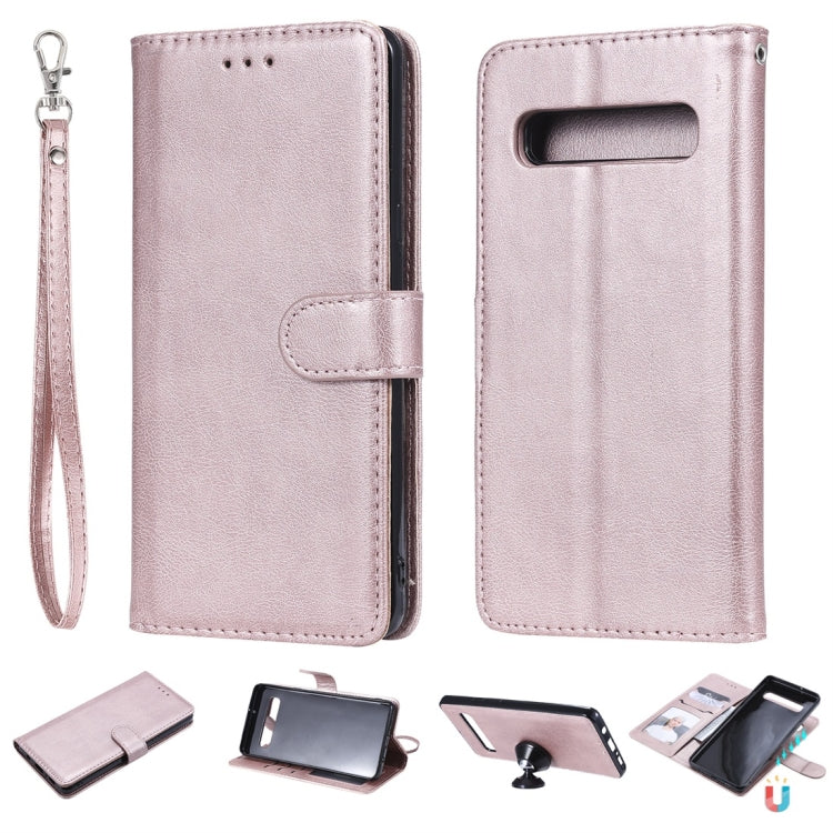 Solid Color Horizontal Flip Protective Case with Holder & Card Slots & Wallet & Photo Frame & Lanyard, For Galaxy Note 10+, For Galaxy Note 10, For Galaxy S8, For Galaxy S8+, For Galaxy S9, For Galaxy S9+, For Galaxy S10 5G, For Galaxy S10+������������...