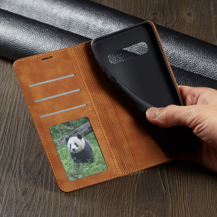 Forwenw Dream Series Oil Edge Strong Magnetism Horizontal Flip Leather Case with Holder & Card Slots & Wallet & Photo Frame, For Galaxy S10+, For Galaxy S10e, For iPhone 6s / 6, For iPhone 6s Plus / 6 Plus, For iPhone SE 2022 / SE 2020 / 8 / 7���������...