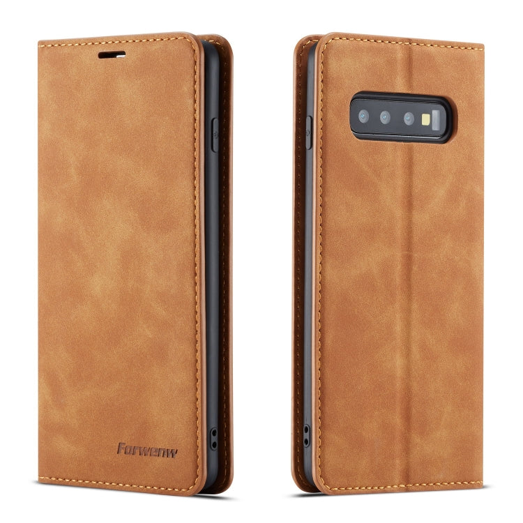 Forwenw Dream Series Oil Edge Strong Magnetism Horizontal Flip Leather Case with Holder & Card Slots & Wallet & Photo Frame, For Galaxy S10+, For Galaxy S10e, For iPhone 6s / 6, For iPhone 6s Plus / 6 Plus, For iPhone SE 2022 / SE 2020 / 8 / 7���������...