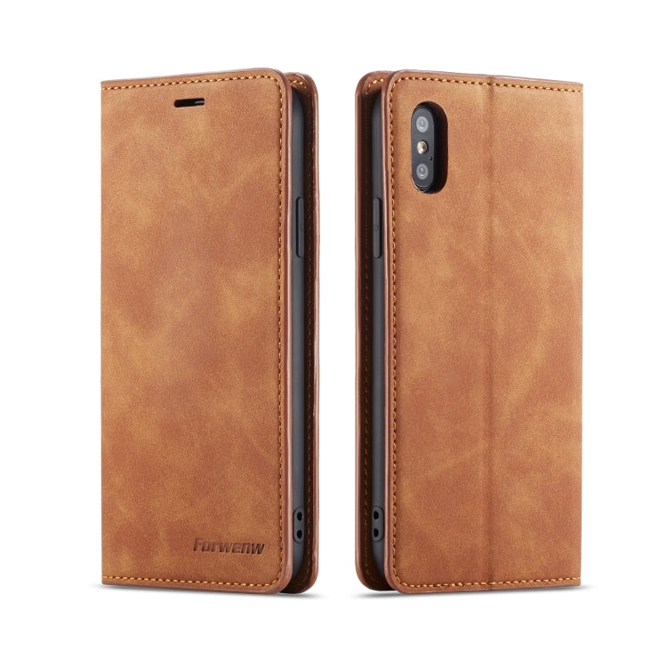 Forwenw Dream Series Oil Edge Strong Magnetism Horizontal Flip Leather Case with Holder & Card Slots & Wallet & Photo Frame, For Galaxy S10+, For Galaxy S10e, For iPhone 6s / 6, For iPhone 6s Plus / 6 Plus, For iPhone SE 2022 / SE 2020 / 8 / 7���������...