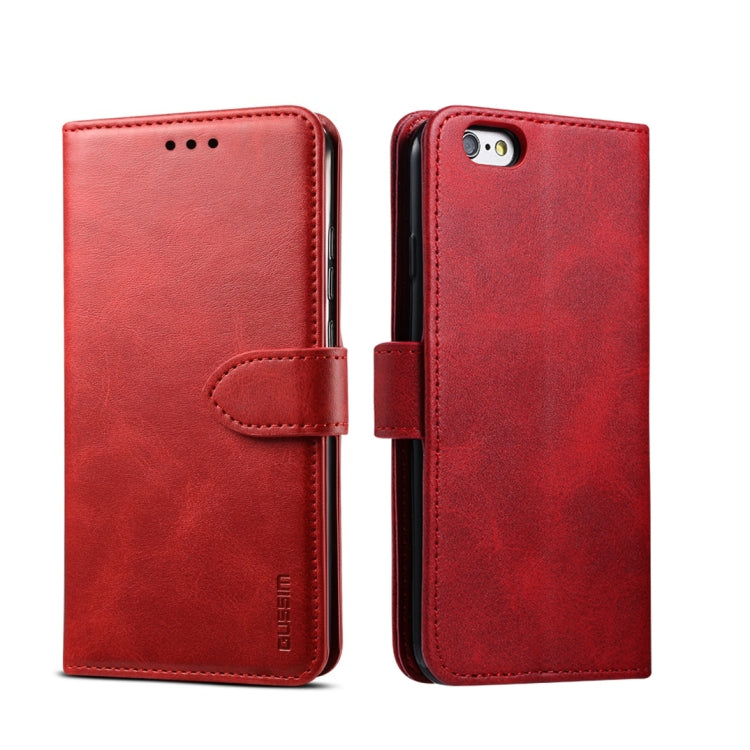 GUSSIM Magnetic Horizontal Flip Leather Case with Holder & Card Slots & & Wallet, For iPhone 6, For iPhone 6 Plus, For iPhone 8 Plus / 7 Plus, For iPhone 8  / 7, For iPhone XS Max, For iPhone X / XS, For iPhone XR, For iPhone 11, For iPhone 11 Pro�����...