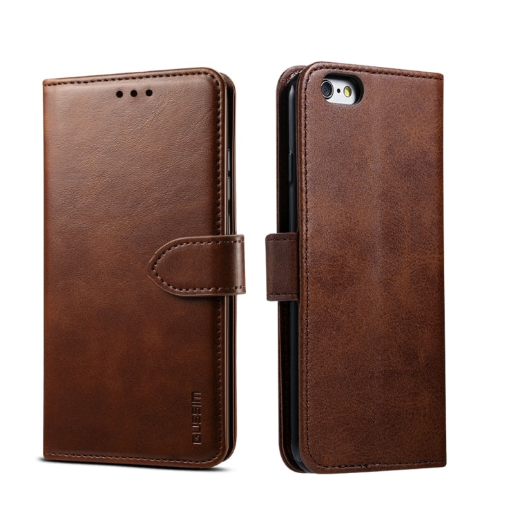 GUSSIM Magnetic Horizontal Flip Leather Case with Holder & Card Slots & & Wallet, For iPhone 6, For iPhone 6 Plus, For iPhone 8 Plus / 7 Plus, For iPhone 8  / 7, For iPhone XS Max, For iPhone X / XS, For iPhone XR, For iPhone 11, For iPhone 11 Pro�����...