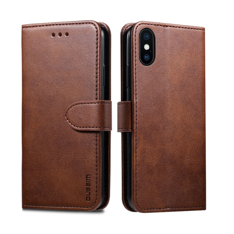 GUSSIM Magnetic Horizontal Flip Leather Case with Holder & Card Slots & & Wallet, For iPhone 6, For iPhone 6 Plus, For iPhone 8 Plus / 7 Plus, For iPhone 8  / 7, For iPhone XS Max, For iPhone X / XS, For iPhone XR, For iPhone 11, For iPhone 11 Pro�����...