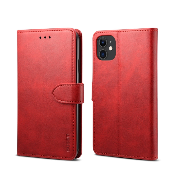 GUSSIM Magnetic Horizontal Flip Leather Case with Holder & Card Slots & & Wallet, For iPhone 6, For iPhone 6 Plus, For iPhone 8 Plus / 7 Plus, For iPhone 8  / 7, For iPhone XS Max, For iPhone X / XS, For iPhone XR, For iPhone 11, For iPhone 11 Pro�����...