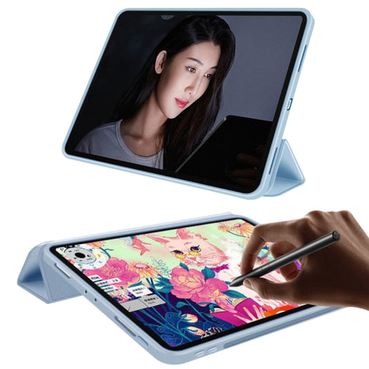 Skin Feel Matte Honeycomb Leather Tablet Case with Tri-fold Bracket