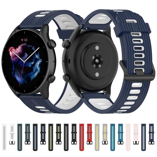 Two-color Stripe Silicone Watchband