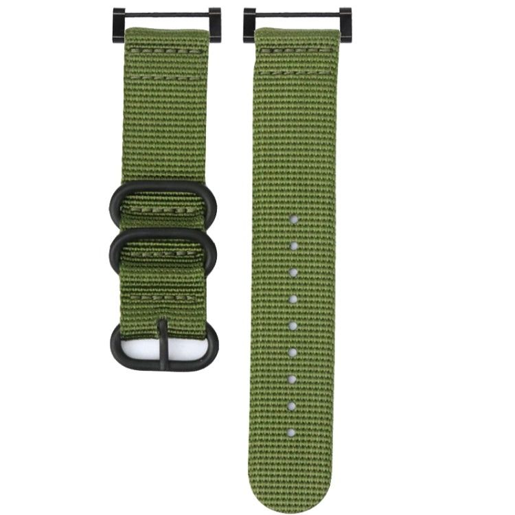 Three-ring Steel Buckle Nylon Watchband