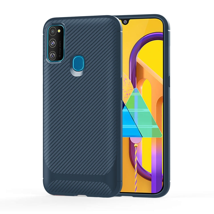 Carbon Fiber Texture Shockproof TPU Protective Case, For Samsung Galaxy M30s