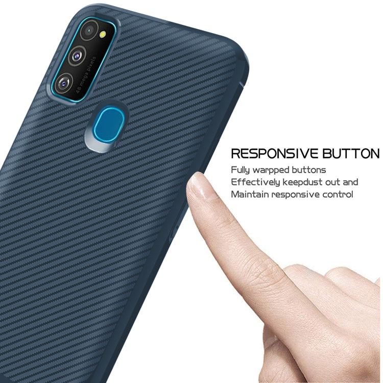 Carbon Fiber Texture Shockproof TPU Protective Case, For Samsung Galaxy M30s