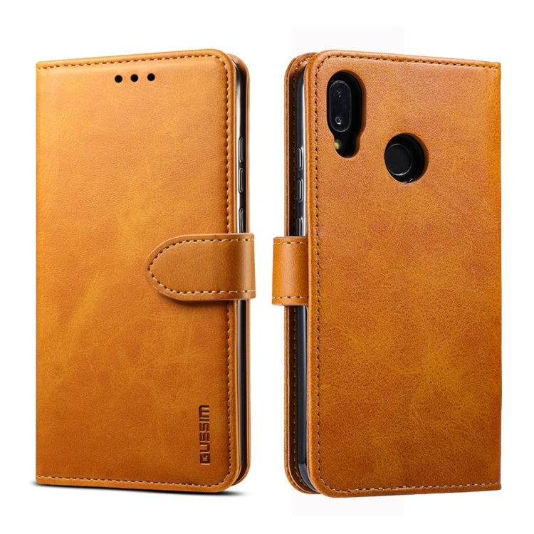 GUSSIM Business Style Horizontal Flip Leather Case with Holder & Card Slots & Wallet, For Huawei P20 Lite, For Huawei P30, For Huawei P30 Pro, For Galaxy A20 / A30 / A40 / A60, For Galaxy A30s / A50 / A50S, For Galaxy A80 / A90, For Huawei P30 Lite����...