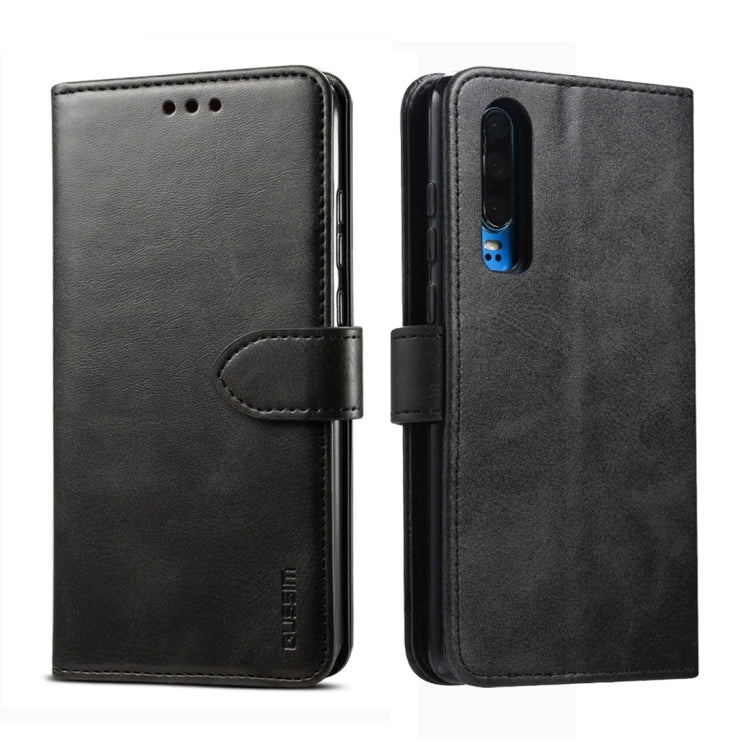 GUSSIM Business Style Horizontal Flip Leather Case with Holder & Card Slots & Wallet, For Huawei P20 Lite, For Huawei P30, For Huawei P30 Pro, For Galaxy A20 / A30 / A40 / A60, For Galaxy A30s / A50 / A50S, For Galaxy A80 / A90, For Huawei P30 Lite����...