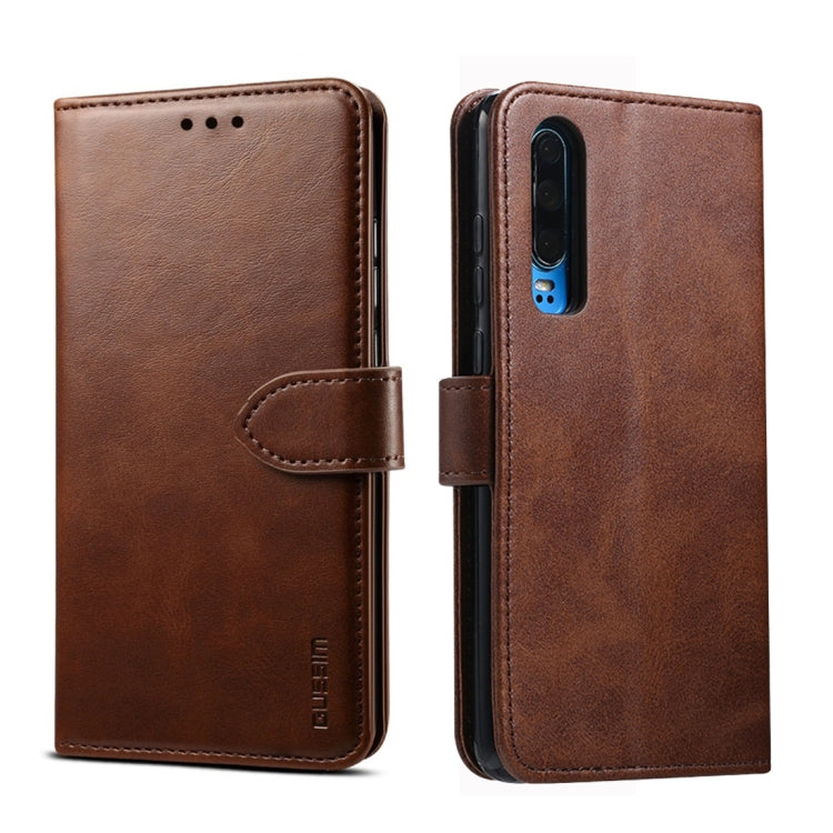 GUSSIM Business Style Horizontal Flip Leather Case with Holder & Card Slots & Wallet, For Huawei P20 Lite, For Huawei P30, For Huawei P30 Pro, For Galaxy A20 / A30 / A40 / A60, For Galaxy A30s / A50 / A50S, For Galaxy A80 / A90, For Huawei P30 Lite����...